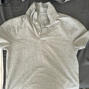 j crew flex pique polo gray small